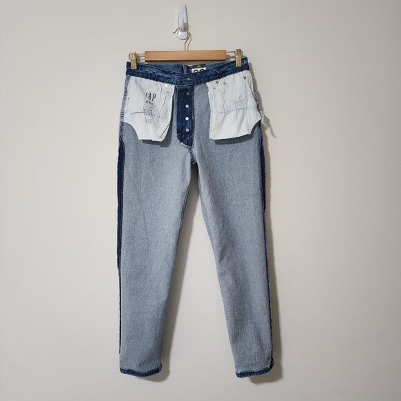 NWT GAP Womens Cheeky Straight High Rise Jeans Blue Button Fly Size 28/6R - Picture 4 of 11